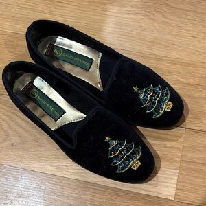 Basic Editions Black Velvet Holiday Loafers